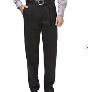 Yves Saint Laurent Black Wool Blend Pleated Front Classic Fit Pants Size 38 x 32
